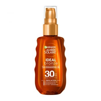 Ulei de corp cu protectie solara SPF 30 Ideal Bronze Ambre Solaire Garnier, 150 ml