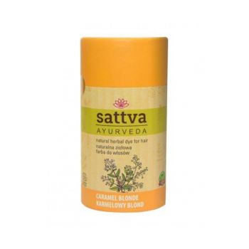 Vopsea de par Blond Caramel, – Sattva Ayurveda, 150 g ieftina