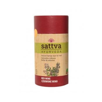 Vopsea de par Red Wine, – Sattva Ayurveda, 150 g