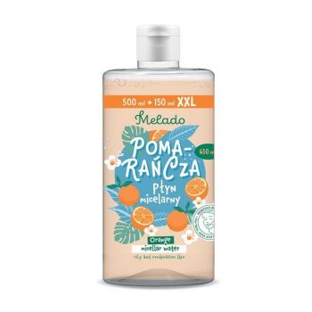 Apa micelara pentru ten uscat și normal Portocale Melado, 500ml + 150ml free Apa micelara pentru ten uscat și normal Portocale Melado, 500ml + 150ml free