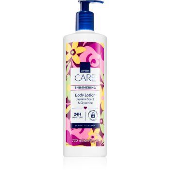 Avon Care Jasmine Scent & Glycerine lapte de corp cu particole stralucitoare pentru piele normala si uscata