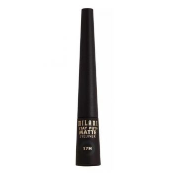 Contur de Ochi - Milani Stay Put Matte Liquid Eyeliner, nuanta Black Matte, 2.5 ml Contur de Ochi - Milani Stay Put Matte Liquid Eyeliner, nuanta Black Matte, 2.5 ml