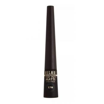 Contur de Ochi - Milani Stay Put Matte Liquid Eyeliner, nuanta Waterproof Black, 2.5 ml