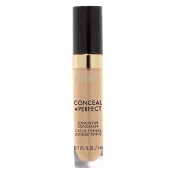 Corector Rezistent la Transfer - Milani Conceal + Perfect Longwear Concealer, nuanta Light Natural, 5 ml