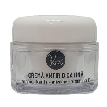Crema Antirid cu Catina, Argan, Karite, Masline, Vitamina E - Kosmo Oil, 50 ml