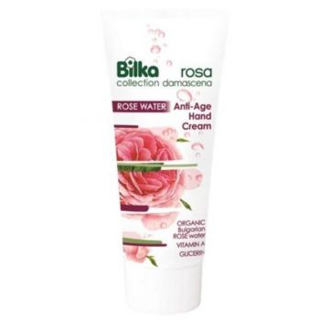 Crema de maini anti-imbatranire Bilka Rosa Damascena, 100 ml