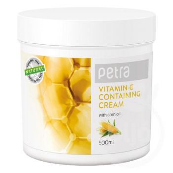 Crema hidratanta cu vitamina E si ulei de porumb Petra, 500 ml