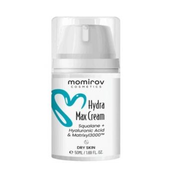 Crema nutritiva Hydra Max cu Squalane si acid hialuronic pentru ten uscat, 50 ml
