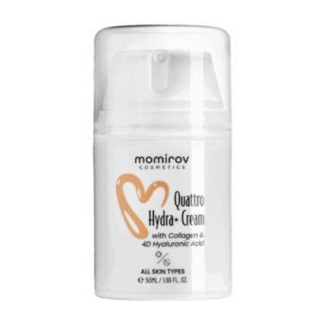 Cremă Quattro Hydra+ cu colagen și 4 tipuri de acid hialuronic, 50 ml