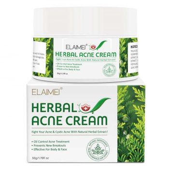Crema Tratament Anti-Acnee cu Extracte Vegetale pentru Ten Sensibil, Elaimei, 50 g