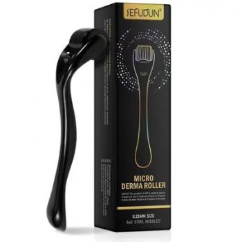 Derma Roller Micro-Needling cu 540 Micro-Ace din Otel, 0.25 m, Pentru Piele si Scalp