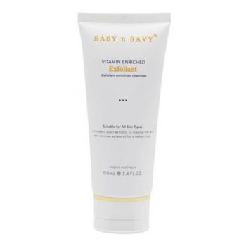 Exfoliant de fata cu vitamine - Exfoliant imbogatit cu vitamine pentru piele radianta Sasy&Savy, 100 ml