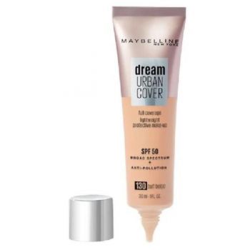 Fond de ten, Maybelline, Dream Urban Cover SPF50, 130 Buff Beige, 30 ml
