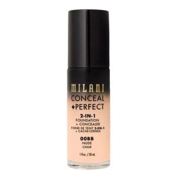 Fond de Ten si Corector - Milani Conceal + Perfect 2-in-1 Foundation + Concealer, nuanta 00BB Nude, 30 ml
