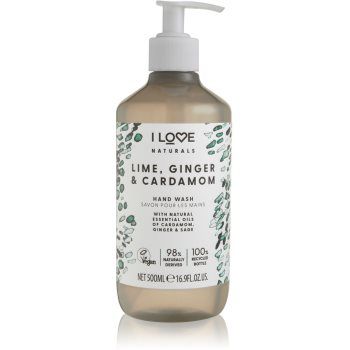 I Love Naturals Lime, Ginger & Cardamom Săpun lichid pentru mâini