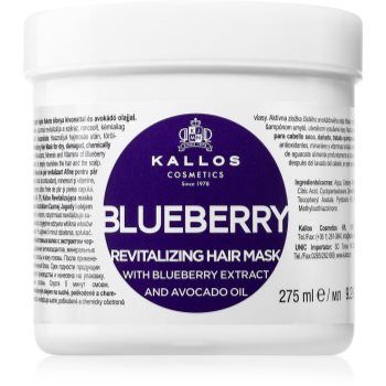 Kallos KJMN Professional Blueberry masca revitalizanta pentru par uscat, deteriorat si tratat chimic