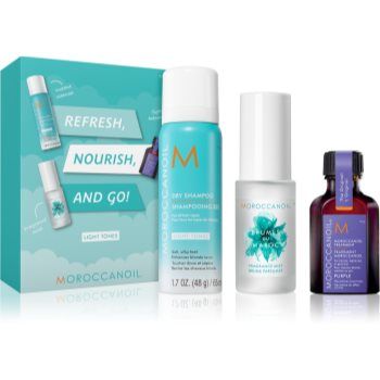 Moroccanoil Refresh, Nourish, and Go! (Light Tones) set pentru par blond pentru femei
