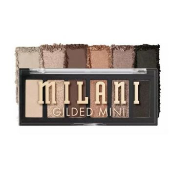Paleta de Farduri - Milani Gilded Mini Eyeshadow Palette, nuanta Call Me Old-Fashioned, 1 buc