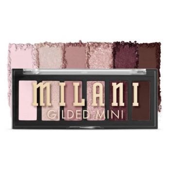 Paleta de Farduri - Milani Gilded Mini Eyeshadow Palette, nuanta The Wine Down, 1 buc