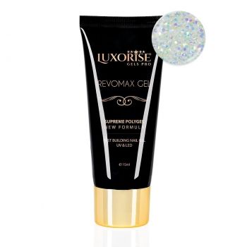 Polygel REVOMAX GEL LUXORISE Lime Glitter, 15ml