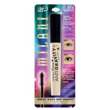 Rimel pentru Volum si Curbare - Milani Highly Rated Anti-Gravity Mascara, nuanta Intense Black, 11.5 ml