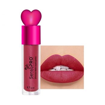 Ruj Lichid Mat cu Sclipici Stardust Velvet - SensoPRO Milano, Stellar Mauve