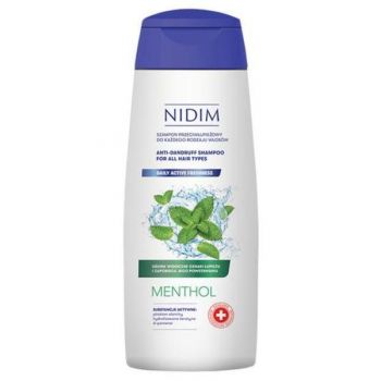 Sampon anti-matreata pentru toate tipurile de par Mentol Nidim, 300 ml