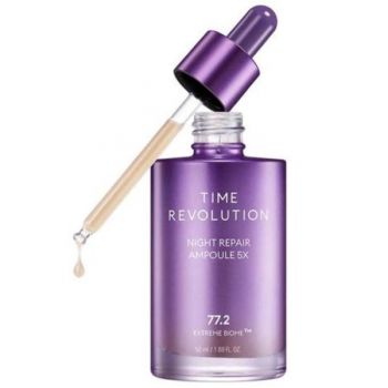 Ser anti-aging coreean, Time Revolution Night Repair Ampoule 5X, Missha, 50 ml