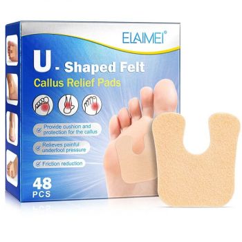 Set 48 Pernite din Fetru pentru Calusuri, Forma U ,   Anti-Frecare si Anti-Durere