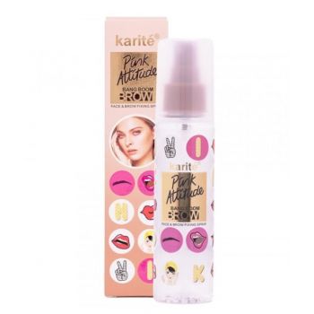Spray Fixare Machiaj, Fata si Sprancene, Karite, Pink Attitude, 120 ml