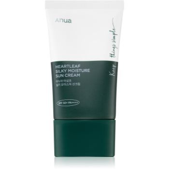 Anua Heartleaf Silky Moisture Sun Cream crema de zi intens hidratanta SPF 50+
