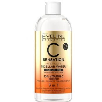 Apa micelara vitamina C Sensation Pure Vitality 3 in 1,400 ml,Eveline Cosmetics