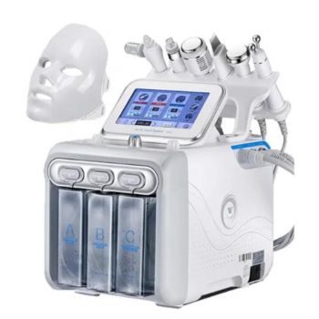 Aparat Profesional 7 în 1 pentru Hidrodermabraziune - H2O2 Jet Hidroxigen, Micro Bule, Ultrasunete și RF