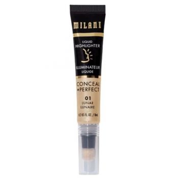 Iluminator Lichid - Milani Conceal + Perfect Liquid Highlighter, nuanta 01 Lunar, 8 ml
