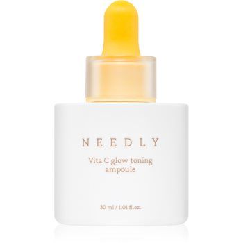 NEEDLY Vita C Glow Toning Ampoule ser stralucire cu vitamina C pentru strălucirea și netezirea pielii