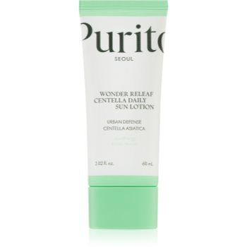 Purito Wonder Releaf Centella Daily Sun Lotion crema fata iluminatoare de protectie SPF 50+