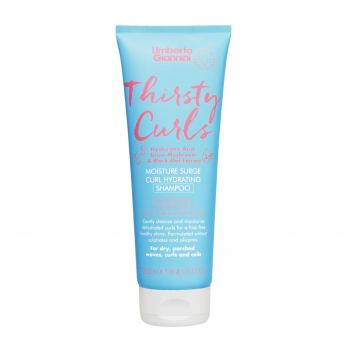 Sampon hidratant pentru parul cret uscat, cu acid hialuronic, Thirsty Curls, Umberto Giannini, 250 ml
