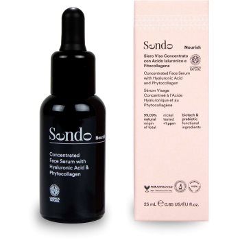 Sendo Nourish Concentrated Face Serum with Hyaluronic Acid & Phytocollagen concentrat cu acid hialuronic și fitocolagen