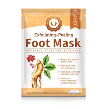 sosete Exfoliante cu Ginseng pentru Picioare, Reparare Profunda si Calcaie Fine