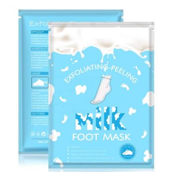 sosete Exfoliante cu Lapte pentru Picioare, Reparare Profunda si Calcaie Fine