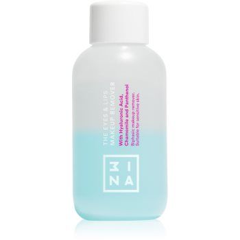 3INA Skincare The Eyes & Lips Makeup Remover două faze pentru îndepărtarea machiajului de pe ochi și buze