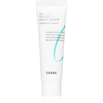 Cosrx AHA/BHA Vitamin C Daily Cream cremă pentru netezirea și strălucirea pielii cu efect de exfoliere