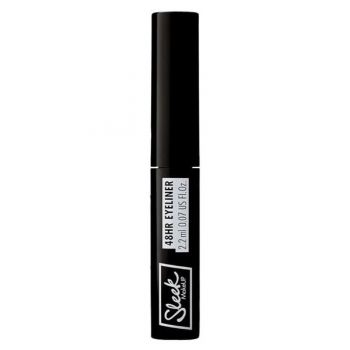 Creion Contur de Ochi Lichid - Sleek MakeUP 48HR Liquid Eyeliner, nuanta Black, 2.2 ml