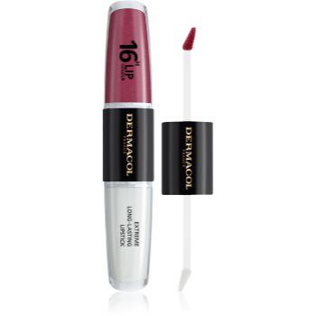 Dermacol 16H Lip Colour ruj rezistent si luciu de buze.