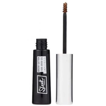 Gel pentru Definirea Sprancenelor cu Fibre - Sleek MakeUP Fibre Sleek Brow Getter Fibre Brow Gel, nuanta Medium Brown, 5 ml
