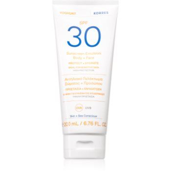 Korres Yoghurt Sunscreen lotiune pentru bronzat pentru fata si corp