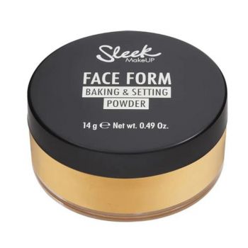 Pudra Pulbere - Sleek MakeUP Face Form Baking and Setting Powder, nuanta Banana, 14 g