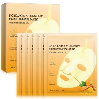 Set Masti cu Acid Kojic si Turmeric, Tratament intensiv pentru luminozitate, 6 bucati
