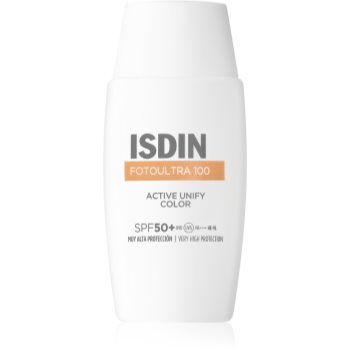 ISDIN FotoUltra 100 Active Unify Color Depigmentant SPF50+ fluid protector tonifiant pentru față