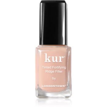 LONDONTOWN Kur Tinted Fortifying Ridge Filler lac de bază pentru unghii, pentru netezire pentru unghii uscate si fragile